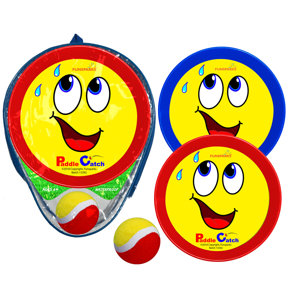 Kids Toys Toss and Catch Game Set 20 Paddles 10 Balls Beach Game