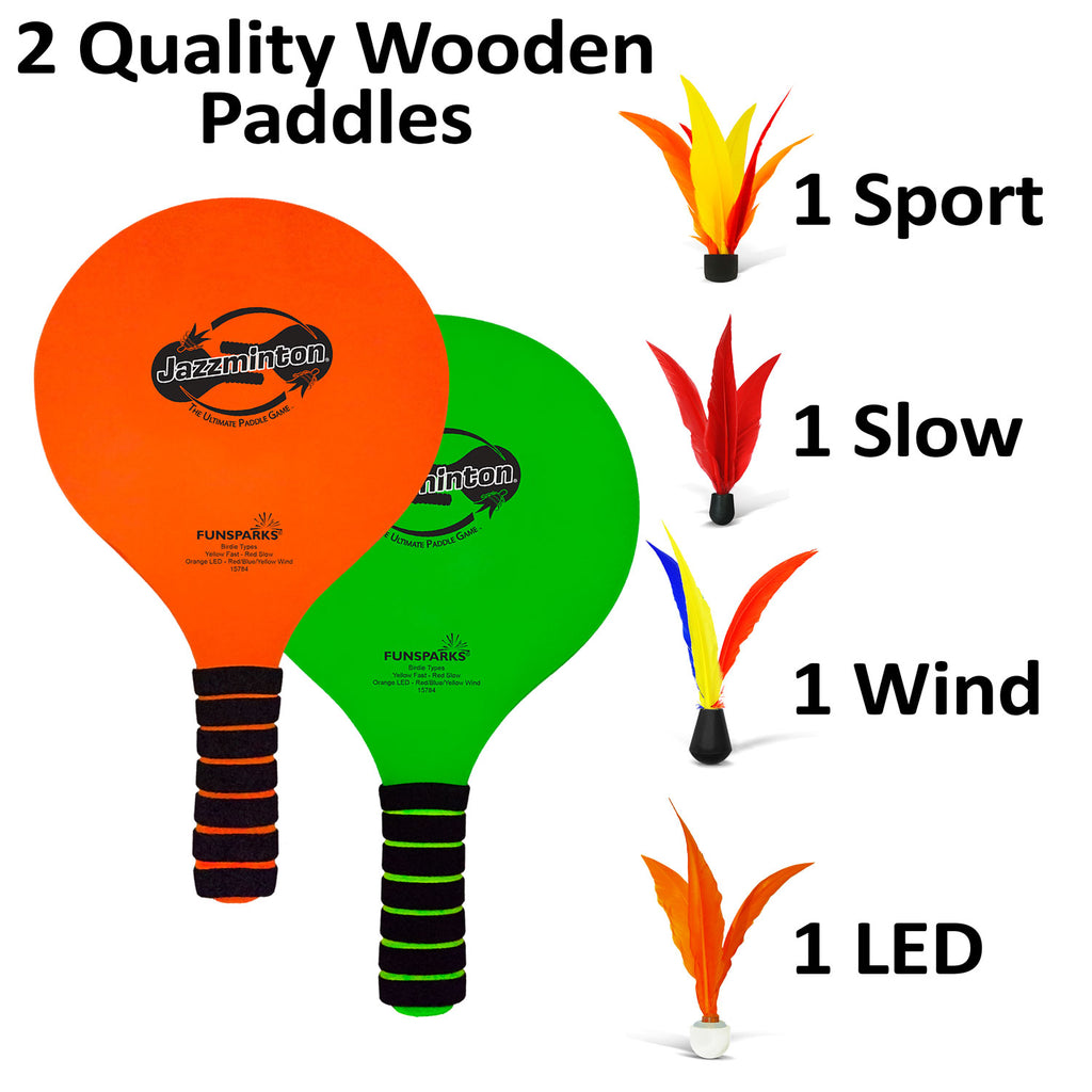 Jazzminton® Variety Paddle Ball Game Funsparks