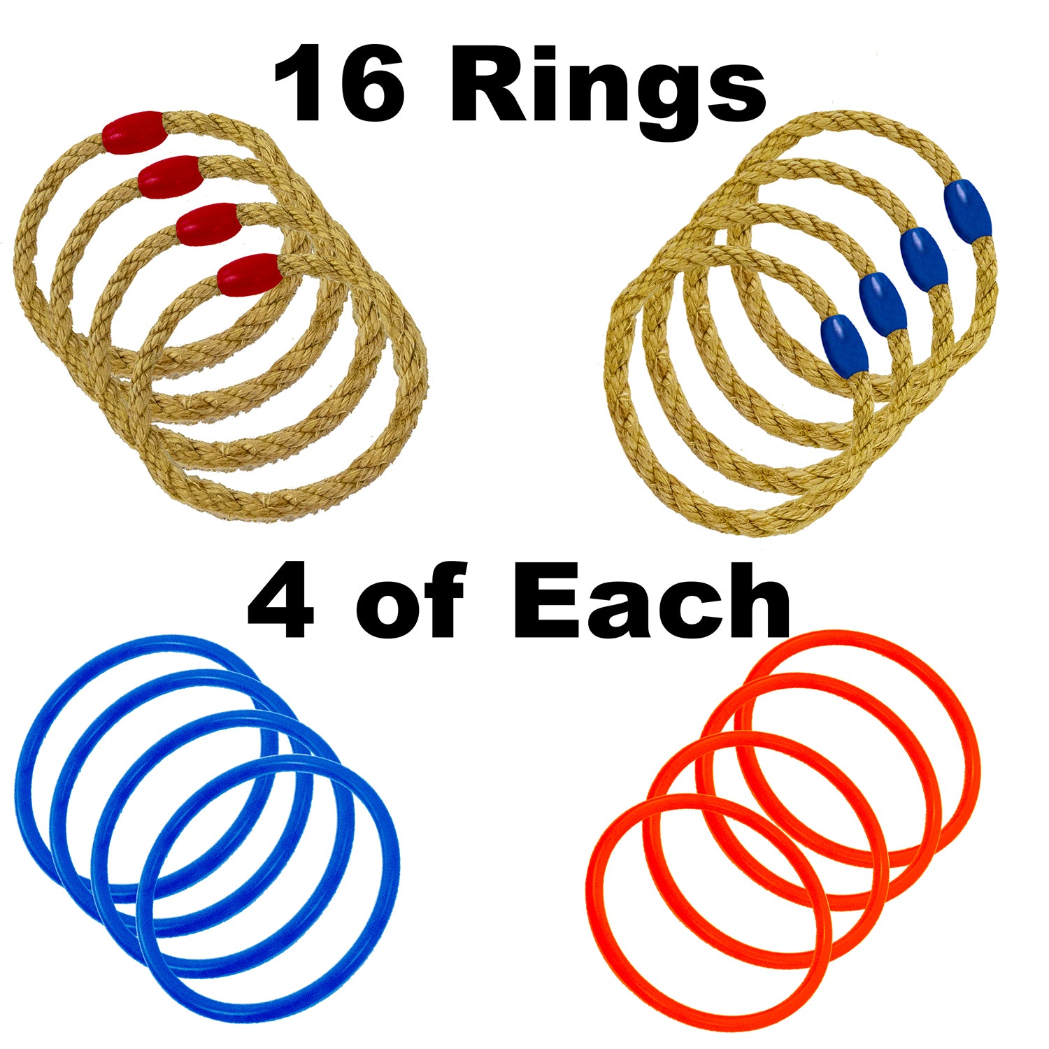 Funsparks Ring Toss comes with 16 rings