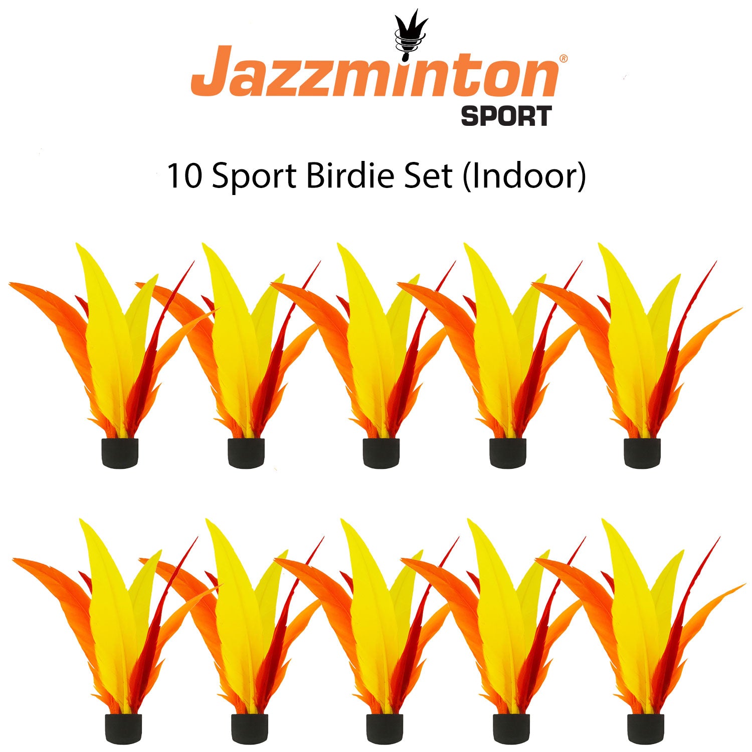 Jazzminton® Sport - 10 Indoor Replacement Birdies