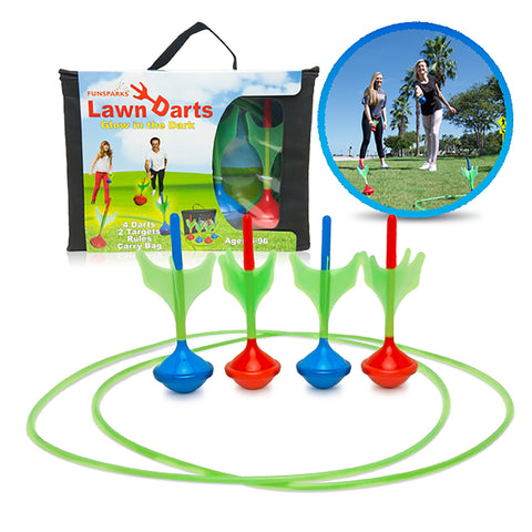 Lawn Darts game with 4 darts and 2 rings by Funsparks
