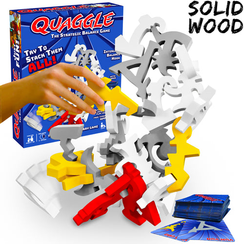 Quaggle balancing game for family and friends made of solid wood by Funsparks
